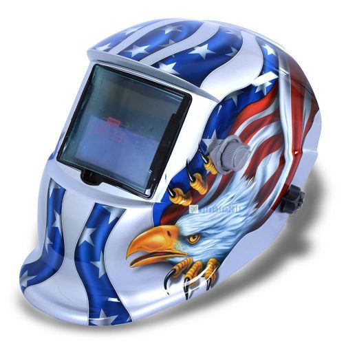 Pro darkening welding helmet welders(eagle)mask+grinding solar powered #1 for sale