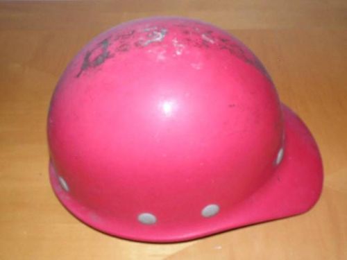 Vintage fibre metal fiberglass hard hat work construction cap red for sale