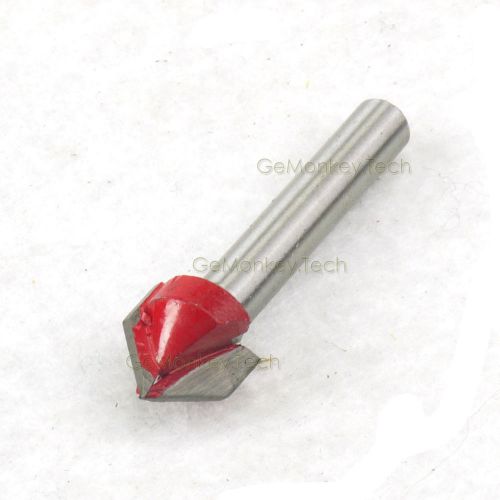 Wood Working Tool Two Blades V V Groove Router Bit 1/4&#034; x 1/2&#034;