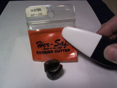 HER-SAF H-0785 3/4+.035_NEW IN PACKAGE Carbide Cutter Router Bit NIB