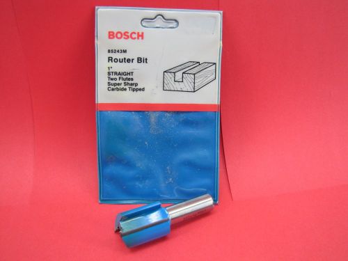 BOSCH Router Bit 1&#034; Straight Two Flutes Carbide Tipped 85243 M | Fast-USA-Ship