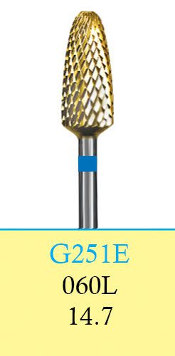 Dental Lab Carbide Cutters-HP Shank (44.5 mm)-G251E/060L(8359)-Cross Cut(2 Burs)