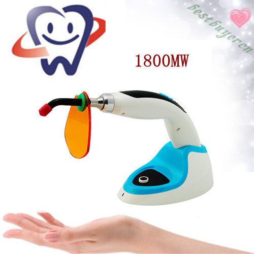Wireless Cordless LED Dental Curing Light Lamp1800MW #Blue Accelerator Used
