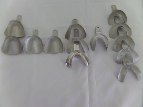 Bunce kanouse technique dental impression trays *lot of 13 miscellaneous* for sale