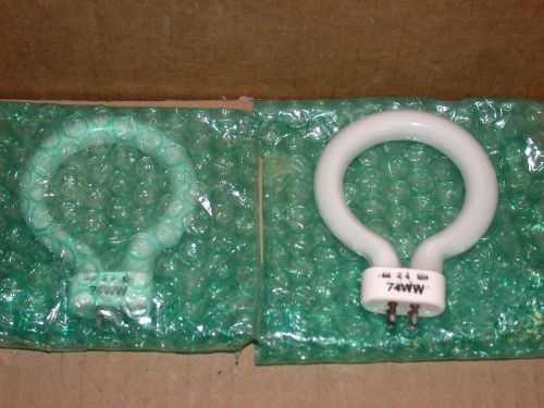 Qty (2) microscope ring lamp bulb 74ww 74b74 – nos for sale