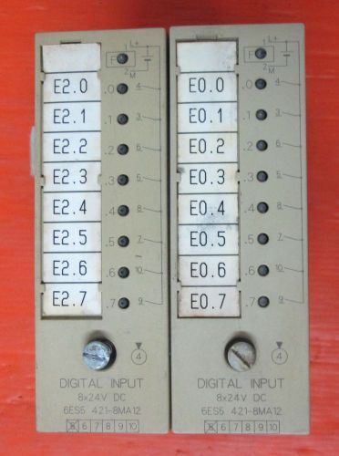 Set of siemens digital input module 8x24vdc 6es5421-8ma12 for sale