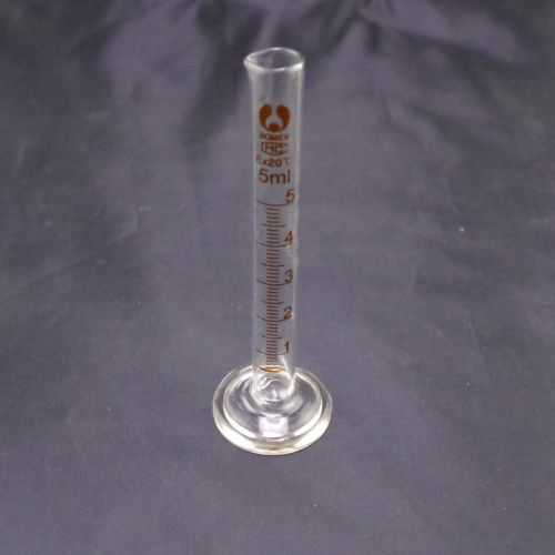 graduated cylinder measuring 5ml lab glass new x10