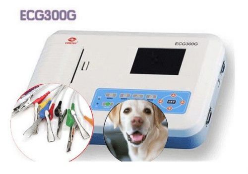 Vet veterinary 3 channels 12 leads ecg ekg machine+software,recorder&amp;paper 300g for sale