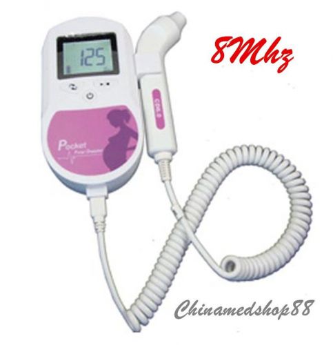 Pink Vascular Doppler 8MHz waterproof probes,  LCD Display, Automatic power-off