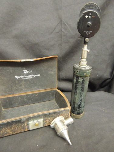 Vintage antique ophthalmoscope kit leather case medical instrument welch allyn for sale