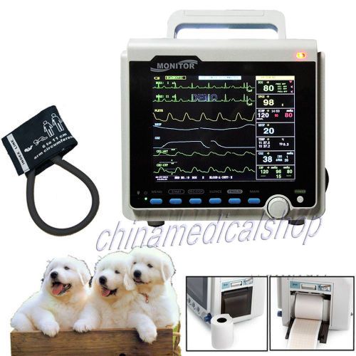 Veterinary patient monitor 6 parameters + free printer 8.4&#034; tft high-resolution for sale