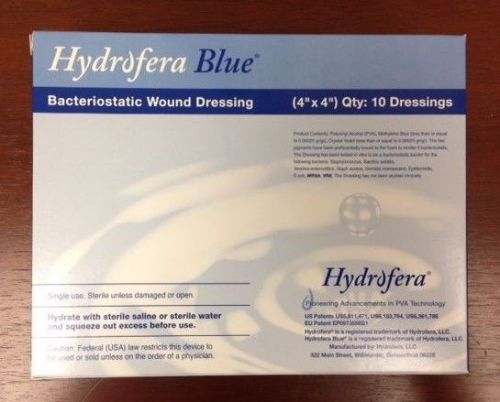 HYDROFERA BLUE 4&#034;X4&#034; EACH #HB4414 Bacteriostatic Wound Dressing IN DATE