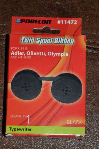 New porelon #11472 twin spool ribbon typewriter black adler, olivetti, olympia for sale