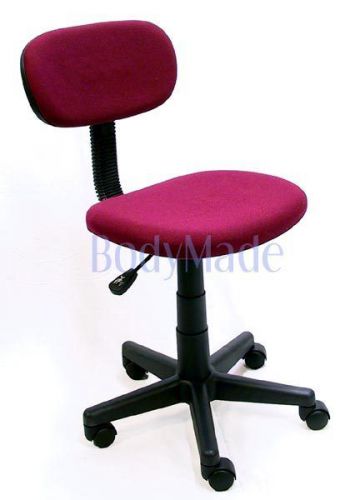 New Burgundy Fabric Home Office Chair W Ergonomic Back