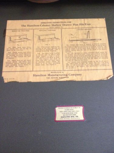 Hamilton flat file blueprint cabinet, vintage for sale