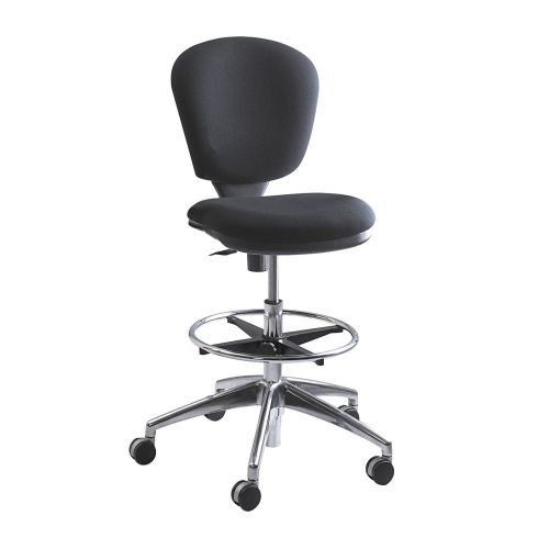 Safco Products Company Height Adjustable Drafting Chair with Swivel Black