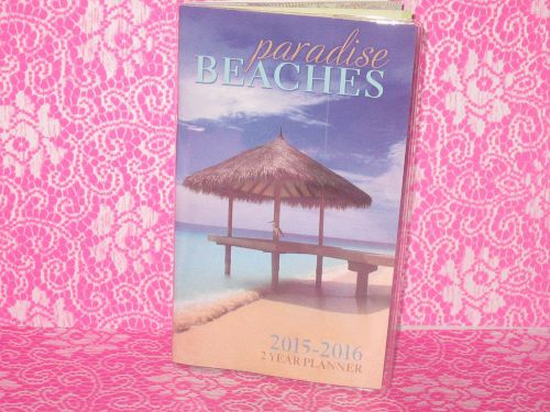 2015-2016 2-Year paradise beaches Planner Calendar Appointment book purse-size