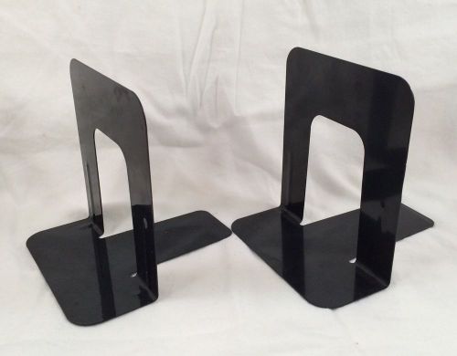 Black Metal Bookends, Office Supplies, Small, Set Of 2