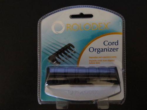 Cord Organizer Office Desk by Rolodex Six Cord Holder Velcro New 82420