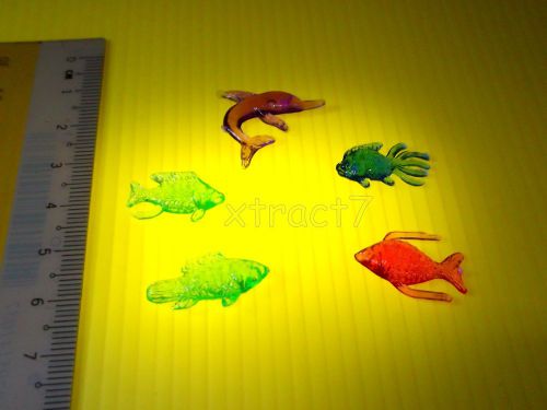 5 Pieces Colourful Sea Creatures Set #2 Figurine Figure Plastic Acrylic Toy