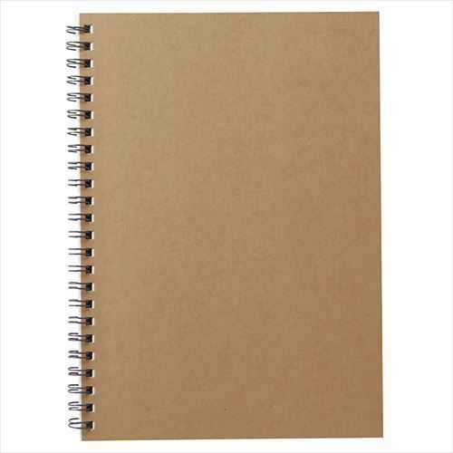 MUJI Moma Afforestation paper double ring notebook 7mm ruled A5 48 sheets Beige