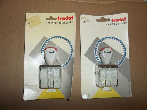 new in package TWO TRODAT IMPRESSIONS DATE STAMPS made in Austria