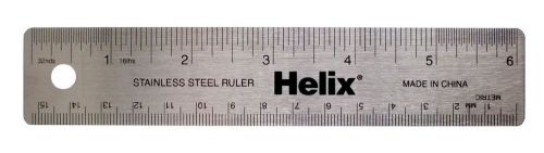 NEW Helix Stainless Steel 6-Inch Ruler (13006)