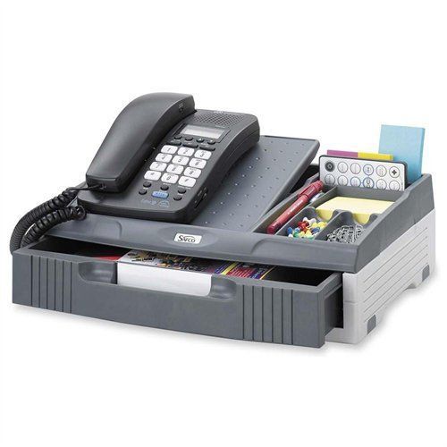 Safco Telephone Stand - 4.3&#034; Height X 14.8&#034; Width X 10.5&#034; Depth - Gray (2204CH)