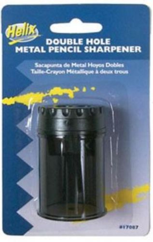 Helix Pencil Sharpener Double Hole Metal With Canister