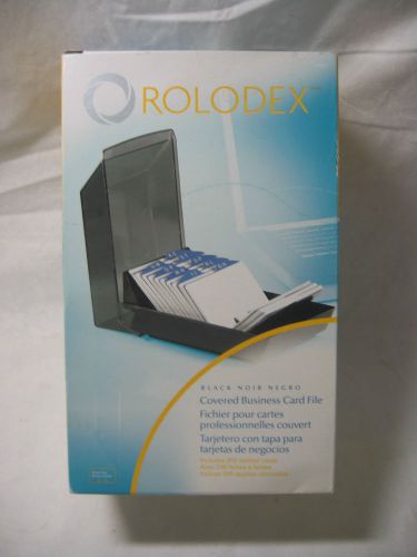 ROLODEX COVERED BUSINESS CARD FILE NIP &amp; ROLODEX PRINTER CARDS NIP