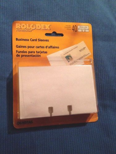Rolodex Necessities #Q67691AS 40 pk Business Card Sleeves 2-5/8&#034; x 4&#034;