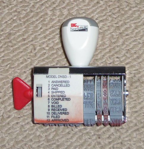 Stampmate 12 line stamp w/billed paid void filed &amp; more model dnsd-1 gc for sale