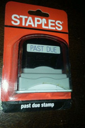 Staples PAST DUE Pre-Inked Stamp Blue. new old stock.. 2002