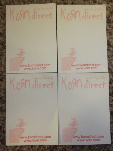 Korn sticky note pad - set of 4 pads! - rare. for sale