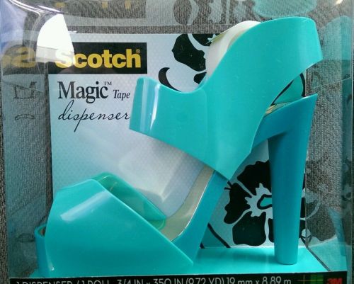 Scotch Magic Tape Dispenser - Aqua Blue High Heel Sandal