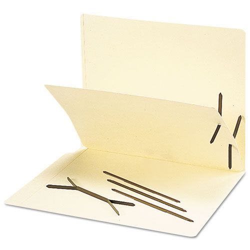Twin prong paper file fasteners, one inch capacity, brown, 100/box for sale