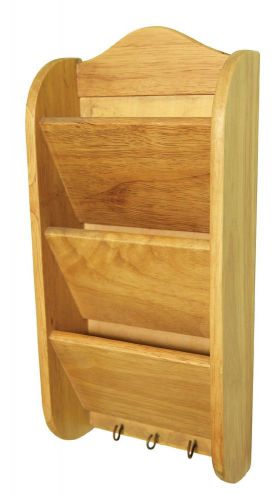 Wall Mail Letter Holder File Cabinet Key Wood Rack Storage Home Office Organizer