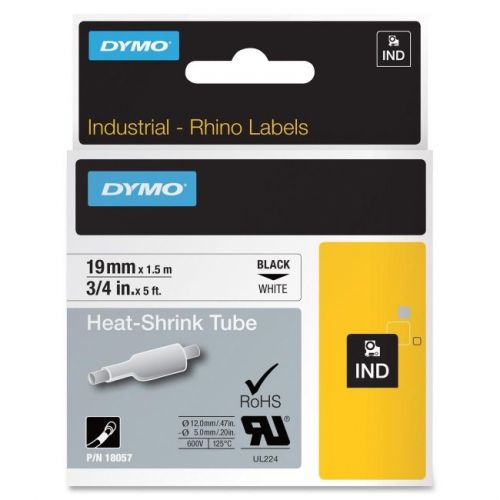 Dymo 18057 label, rhino, white 3/4&#034; x 5&#039; for sale