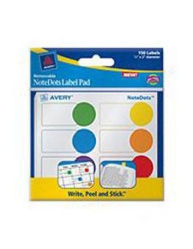 Assorted Removable NoteDots Label Pad 45285 3/4&#039;&#039; x 2&#039;&#039; diameter Round Pk of 150