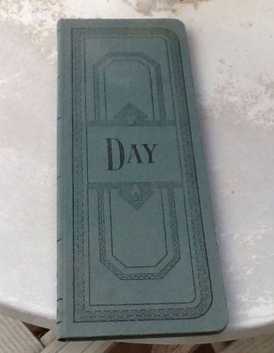Vintage Boorum &amp; Pease Co. Turquoise Canvas DAY Ledger 66 LD 150