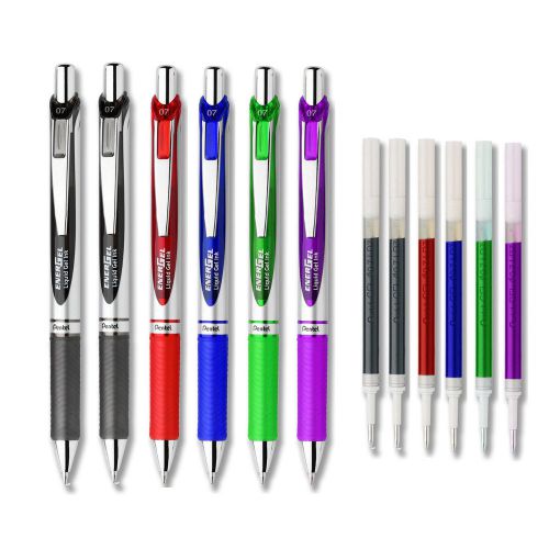 Pentel EnerGel Deluxe RTX Retractable Liquid Gel Ink Pens, Medium, Assorted Set
