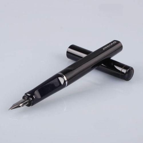 Durable Jinhao Shooter Series Fountain Pen Concise Delicate Sliver Medium Nib BK