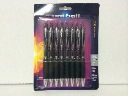 New uni-ball - Signo Gel 207 Roller Ball Retractable Gel Pen, Black,Medium 8 Pen