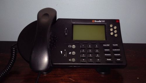 ShoreTel IP 560G Office Display Black Phone S6G 560 VOIP Gigabit Stand hanset