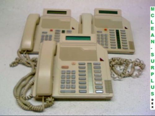 Lot of 3 Nortel Meridian M2616 Office Display Phones -Ash- UNTESTED