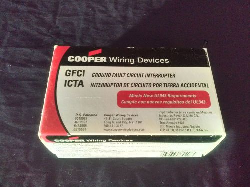 Cooper wiring ground fault circuit interrupter NEW almond meets UL943 one piece
