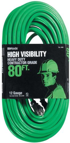 80&#039; High Visibility Heavy Duty 12 Guage /15A/125V/1875W/12/3SJTW Extension Cord