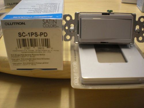 Lutron SC-1PS-PD 15A Single Pole Gen. Purpose Switch &amp; Wallplate Palladium