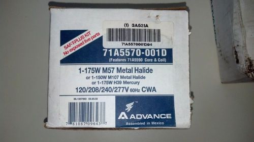Advance 71a5570-001d core &amp; coil ballast kit 175 watt metal halide m57 for sale