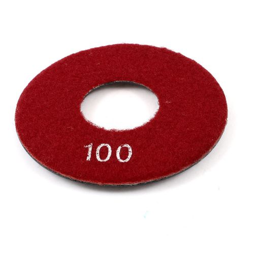 Hot Red 4 Inch Dia Concrete Stone Marbles Diamond Polishing Pad Grit 100